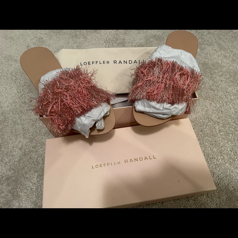 Loeffler Randall Katie Raffia Slide 9.5